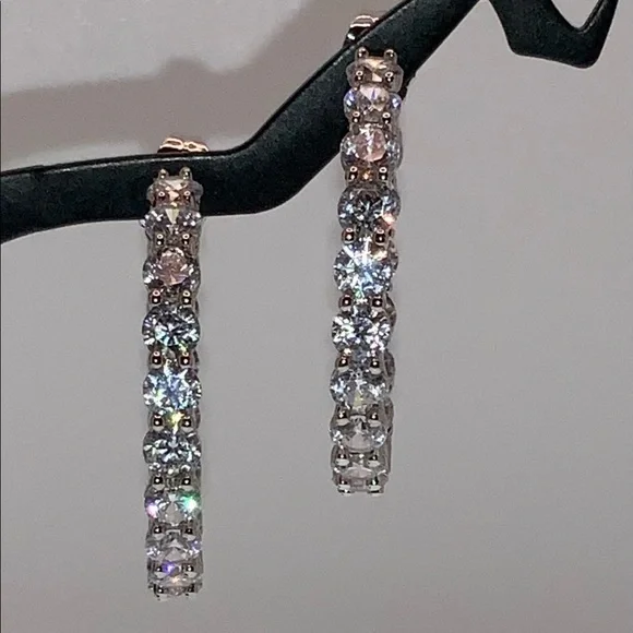 4ct Inside-Out Hoop Earrings - Picture 1 of 11